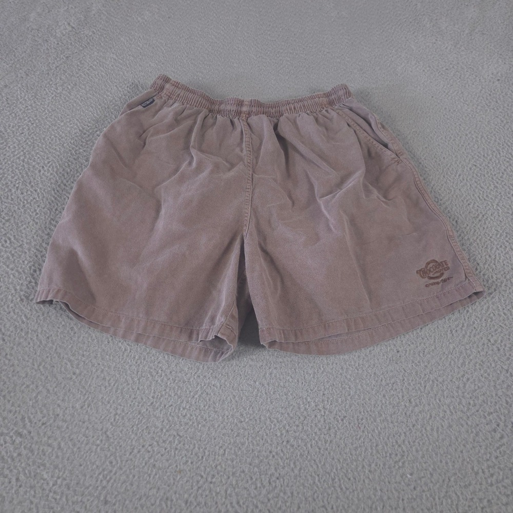 Crazy Shirts Shorts Mens XL Chocolate Dyed Cotton Twill Elastic Waist Relaxed